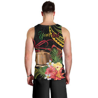 Personalised Tokelau Tropical Flowers Men Tank Top Reggae Polynesian Art Vibe LT9 - Polynesian Pride