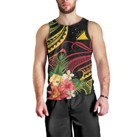 Personalised Tokelau Tropical Flowers Men Tank Top Reggae Polynesian Art Vibe LT9 - Polynesian Pride