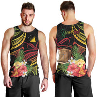 Personalised Tokelau Tropical Flowers Men Tank Top Reggae Polynesian Art Vibe LT9 - Polynesian Pride