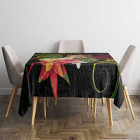 Personalised Tokelau Tropical Flowers Tablecloth Reggae Polynesian Art Vibe