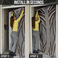 Brown Tongan Polynesian Tribal Door Cover - Polynesian Pride