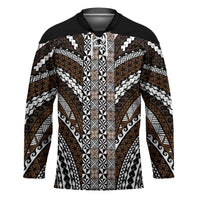 Brown Tongan Polynesian Tribal Hockey Jersey - Polynesian Pride