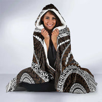 Brown Tongan Polynesian Tribal Hooded Blanket LT9 - Polynesian Pride