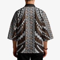 Brown Tongan Polynesian Tribal Kimono - Polynesian Pride