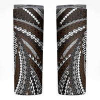 Brown Tongan Polynesian Tribal Skinny Tumbler - Polynesian Pride