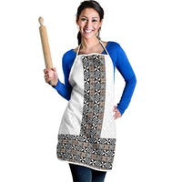 Light Gray Tongan Polynesian Tribal Apron - Polynesian Pride