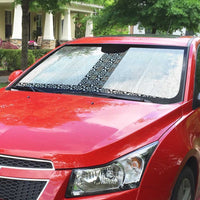 Light Gray Tongan Polynesian Tribal Auto Sun Shade - Polynesian Pride