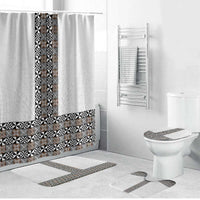 Light Gray Tongan Polynesian Tribal Bathroom Set - Polynesian Pride