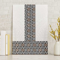 Light Gray Tongan Polynesian Tribal Canvas Wall Art - Polynesian Pride