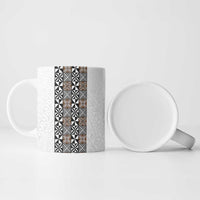 Light Gray Tongan Polynesian Tribal Ceramic Mug - Polynesian Pride