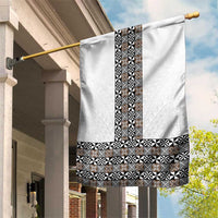 Light Gray Tongan Polynesian Tribal Garden Flag - Polynesian Pride
