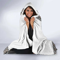 Light Gray Tongan Polynesian Tribal Hooded Blanket LT9 - Polynesian Pride