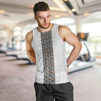 Light Gray Tongan Polynesian Tribal Men Tank Top - Polynesian Pride