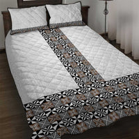 Light Gray Tongan Polynesian Tribal Quilt Bed Set - Polynesian Pride
