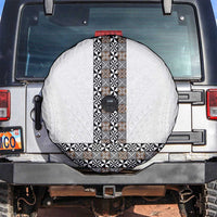 Light Gray Tongan Polynesian Tribal Spare Tire Cover - Polynesian Pride