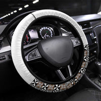 Light Gray Tongan Polynesian Tribal Steering Wheel Cover - Polynesian Pride