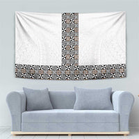 Light Gray Tongan Polynesian Tribal Tapestry - Polynesian Pride