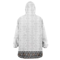 Light Gray Tongan Polynesian Tribal Wearable Blanket Hoodie - Polynesian Pride