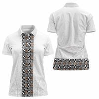 Light Gray Tongan Polynesian Tribal Women Polo Shirt - Polynesian Pride