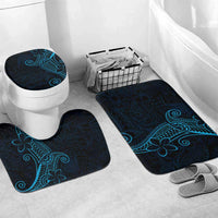 Black Blue Polynesian Tribal Bathroom Set - Polynesian Pride