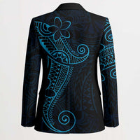 Black Blue Polynesian Tribal Blazer - Polynesian Pride