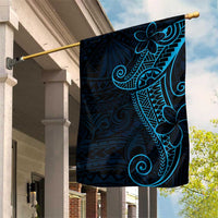 Black Blue Polynesian Tribal Garden Flag LT9 House Flag Blue - Polynesian Pride