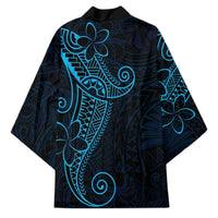 Black Blue Polynesian Tribal Kimono - Polynesian Pride