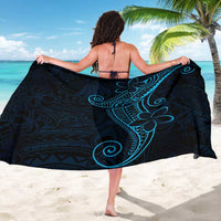 Black Blue Polynesian Tribal Sarong - Polynesian Pride