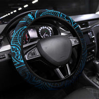 Black Blue Polynesian Tribal Steering Wheel Cover - Polynesian Pride