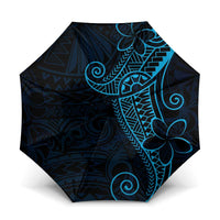 Black Blue Polynesian Tribal Umbrella - Polynesian Pride