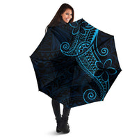 Black Blue Polynesian Tribal Umbrella - Polynesian Pride