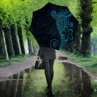 Black Blue Polynesian Tribal Umbrella - Polynesian Pride