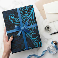 Black Blue Polynesian Tribal Wrapping Paper - Polynesian Pride