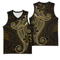 Black Gold Polynesian Tribal Basketball Jersey - Polynesian Pride