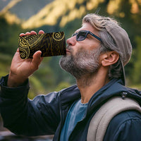 Black Gold Polynesian Tribal 4 in 1 Can Cooler Tumbler - Polynesian Pride