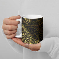 Black Gold Polynesian Tribal Ceramic Mug - Polynesian Pride