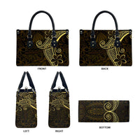 Black Gold Polynesian Tribal Leather Bag - Polynesian Pride