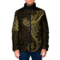 Black Gold Polynesian Tribal Padded Jacket - Polynesian Pride