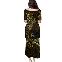 Black Gold Polynesian Tribal Puletasi - Polynesian Pride
