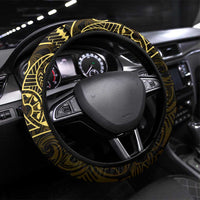 Black Gold Polynesian Tribal Steering Wheel Cover - Polynesian Pride