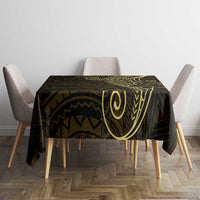 Black Gold Polynesian Tribal Tablecloth - Polynesian Pride