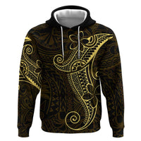 Black Gold Polynesian Tribal Zip Hoodie - Polynesian Pride