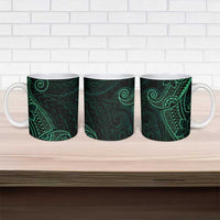 Black Green Polynesian Tribal Ceramic Mug - Polynesian Pride