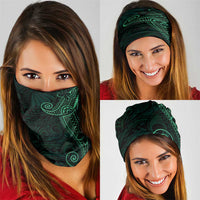 Black Green Polynesian Tribal Neck Gaiter - Polynesian Pride