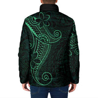 Black Green Polynesian Tribal Padded Jacket - Polynesian Pride