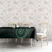 Black Green Polynesian Tribal Tablecloth - Polynesian Pride