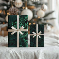 Black Green Polynesian Tribal Wrapping Paper - Polynesian Pride
