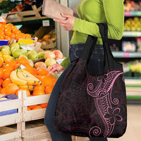 Black Pink Polynesian Tribal Grocery Bag - Polynesian Pride