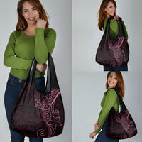 Black Pink Polynesian Tribal Grocery Bag - Polynesian Pride