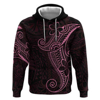 Black Pink Polynesian Tribal Hoodie - Polynesian Pride